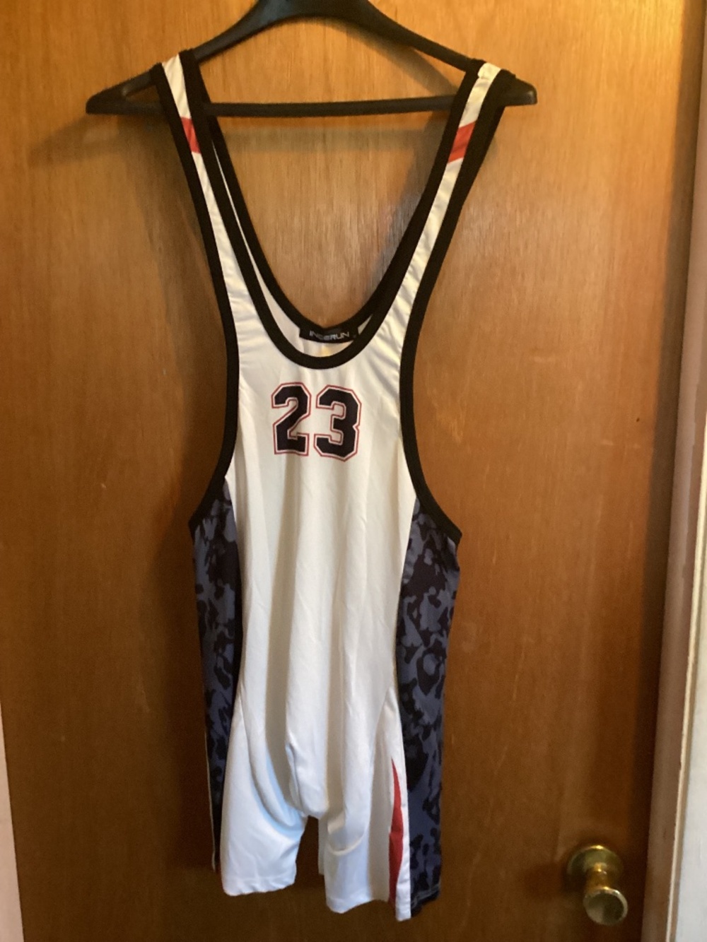 Singlet, men’s, medium white ,grey, red, NWOT